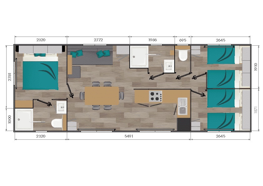 Cabane 6p 3 Hab 2 Ba Premium – SPA