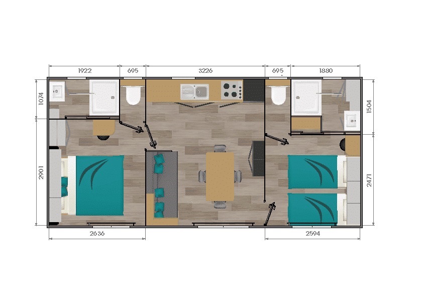 Cottage Montalivet 4 p 2 Hab 2 Ba ****