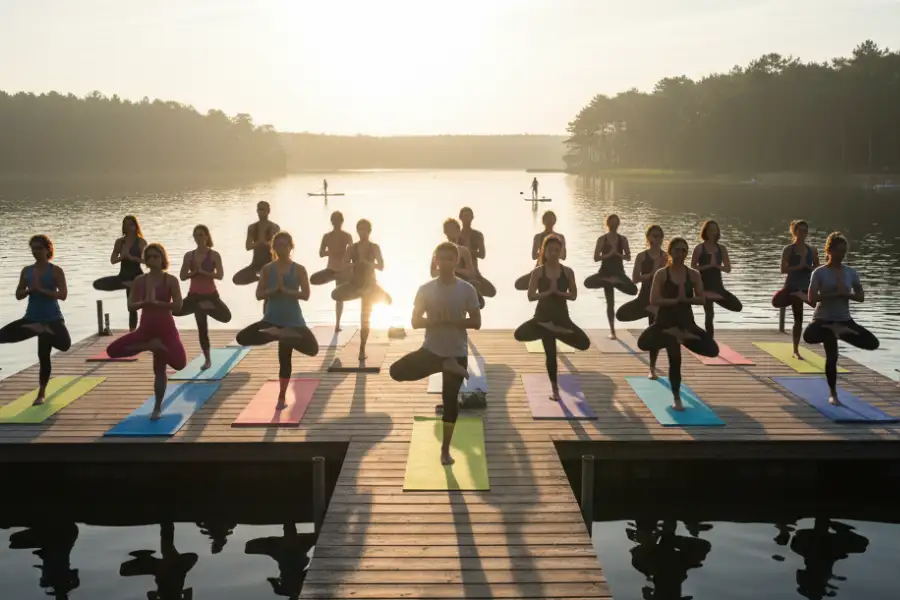 yoga avec Bo & Co Surf School à Lacanau