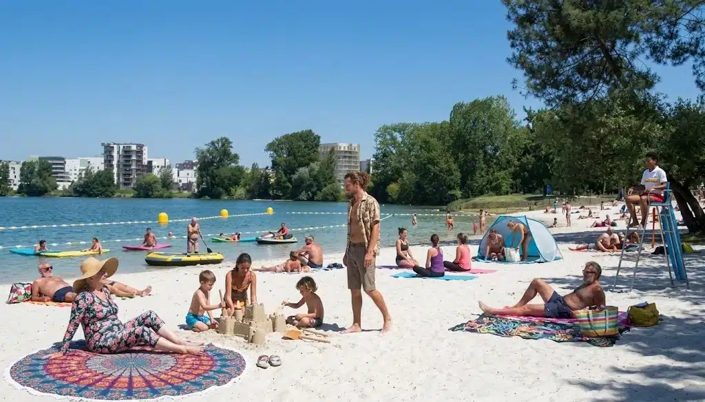 Plage et zone de baignade du lac de Bordeaux